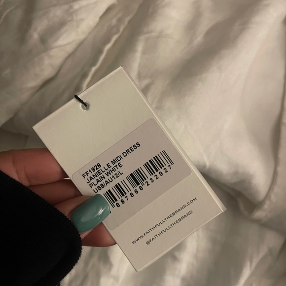 Faithfull the brand | NWT! ROMILLA MIDI DRESS In White Linen Size: 8 - Picture 4 of 6